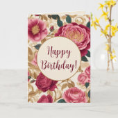 豪華なガーデンバラ カード (黄色い花)