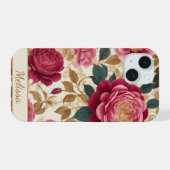 豪華なガーデンバラ iPhone 15ケース (裏面横)