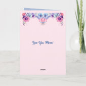 豪華なガールフレンドの花ピンクの誕生日 カード (裏面)