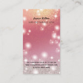 豪華なキラキラきらめくリの蝶の光のメイク 名刺 (裏面)