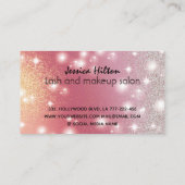 豪華なキラキラきらめくリの蝶の光のメイク 名刺 (裏面)