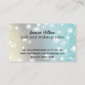 豪華なキラキラきらめくリの蝶の光のメイク 名刺 (裏面)