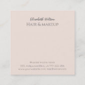 豪華なキラキラのスパークルフレームメイクアップ目 スクエア名刺 (裏面)