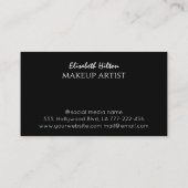 豪華なキラキラ金ゴールド蝶爪、 ネイルのロゴ 名刺 (裏面)