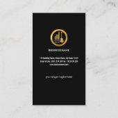 豪華なギタリストのオレンジ熱心のミュージシャン 名刺 (裏面)