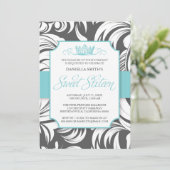 豪華なクラウン スウィート16 バースデー パーティー 招待状 (スタンド正面)