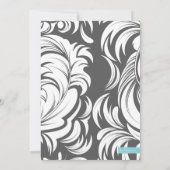 豪華なクラウン スウィート16 バースデー パーティー 招待状 (裏面)