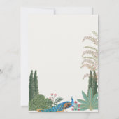 豪華なクラス感のある黄色と緑のインドのメンディセレモニー 招待状 (裏面)