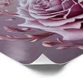 豪華なクリスタルワイングラスの水色 ポスター (コーナー)