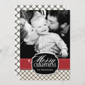 豪華なクリスマスの写真カード シーズンカード (正面/裏面)