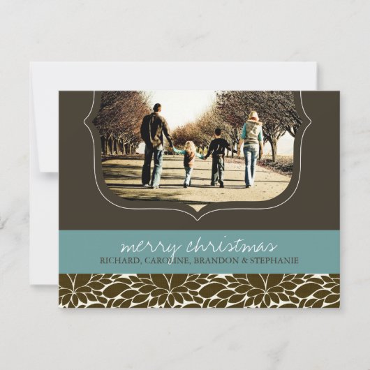 豪華なクリスマスの写真カード シーズンカード (正面)