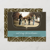 豪華なクリスマスの写真カード シーズンカード (正面/裏面)