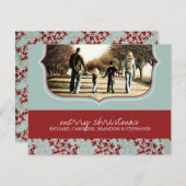 豪華なクリスマスの写真カード シーズンカード (正面/裏面)