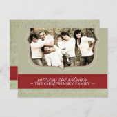 豪華なクリスマスの写真カード シーズンカード (正面/裏面)