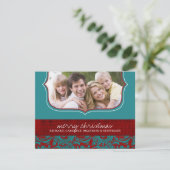 豪華なクリスマスの写真カード シーズンカード (スタンド正面)