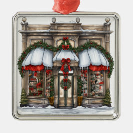 豪華なクリスマスの店舗の外観 メタルオーナメント