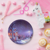 豪華なクリスマスの紙皿 ペーパープレート (パーティー)