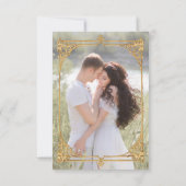 豪華なクリスマスの花の結婚式 セーブザデート (裏面)