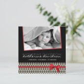 豪華なクリスマスの誕生のお知らせの写真カード シーズンカード (スタンド正面)