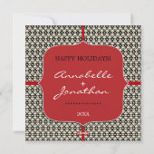 豪華なクリスマスの誕生のお知らせの写真カード シーズンカード (裏面)