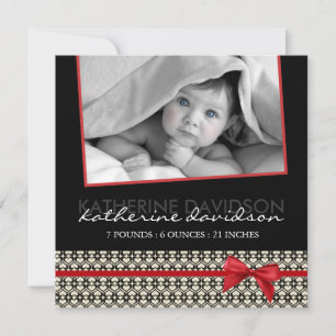 豪華なクリスマスの誕生のお知らせの写真カード シーズンカード