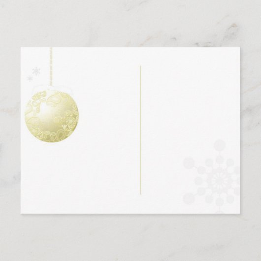 豪華なクリスマスウェディング日付を保存 案内ポストカード (裏面)