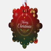 豪華なクリスマスエレガンス オーナメントカード (左)
