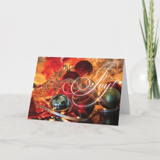 豪華なクリスマスカードの喜び! シーズンカード (正面)