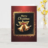 豪華なクリスマスカード カード (黄色い花)