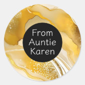 豪華なクリスマスステッカーパーソナライズされた ラウンドシール (正面)