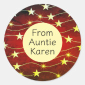 豪華なクリスマスステッカーパーソナライズされた ラウンドシール (正面)