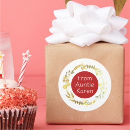 豪華なクリスマスステッカーパーソナライズされた ラウンドシール