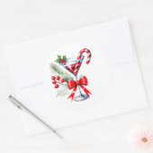 豪華なクリスマスステッカー ラウンドシール (封筒)