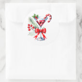 豪華なクリスマスステッカー ラウンドシール (バッグ)