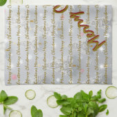 豪華なクリスマスツリー キッチンタオル (折り畳み)