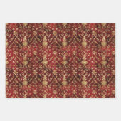 豪華なクリスマスデジタル紙パターン ラッピングペーパーシート (正面)