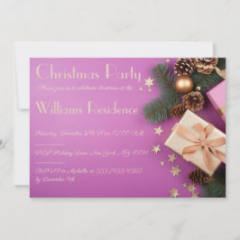 豪華なクリスマスパーティーのご招待 招待状