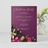 豪華なクリスマスパーティーの招待状 招待状 (スタンド正面)
