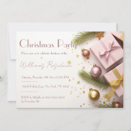 豪華なクリスマスパーティーの招待状 招待状