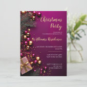 豪華なクリスマスパーティーの招待状 招待状 (スタンド正面)
