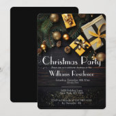 豪華なクリスマスパーティーの招待状 招待状 (正面/裏面)