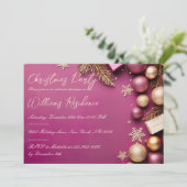 豪華なクリスマスパーティーの招待状 招待状 (スタンド正面)