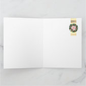 豪華なクリスマスリースのパーソナル化 カード (内部)