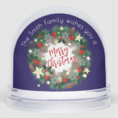 豪華なクリスマスリースパーソナル化可能な金ゴールド (正面)