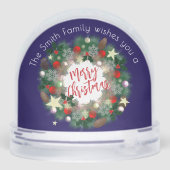 豪華なクリスマスリースパーソナル化可能な金ゴールド (裏面)