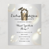 豪華なクリーニングロゴと泡 チラシ (裏面)