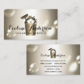 豪華なクリーニングロゴと泡 名刺 (正面/裏面)