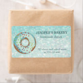 豪華なグリッターの手作りドーナツとスイーツ ラベル (インサイチュ)