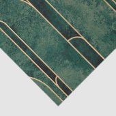 豪華なグリーンと金ゴールドアールデコパターン 薄葉紙 (詳細)