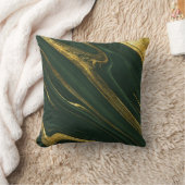 豪華なグリーンオニキス：黄金大理石。 クッション (ブランケット)